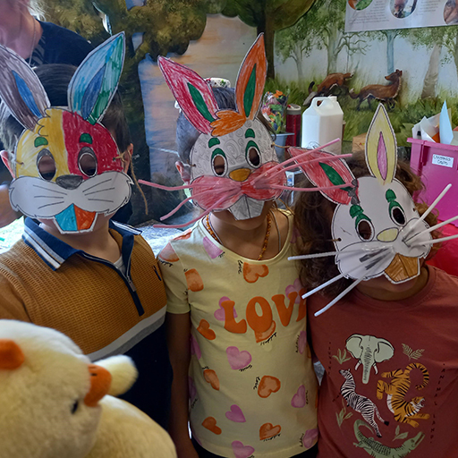 MedwayGo children with bunny masks